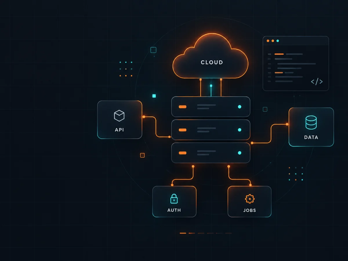 software architecture cloud systems Engineering architecture illustration